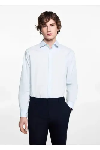 Slim Fit Pant Suit-Navy Blue - 1