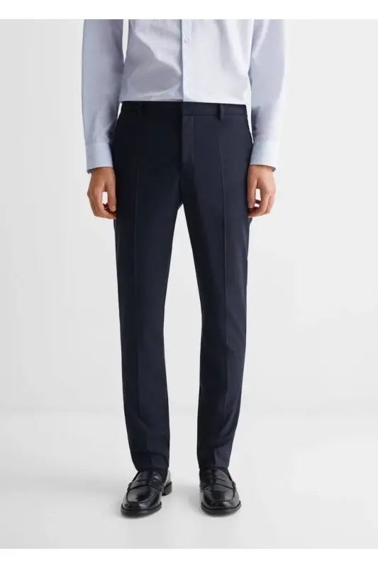 Slim Fit Pant Suit-Navy Blue - 5