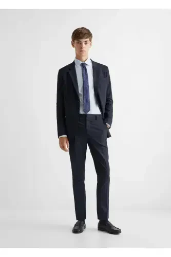 Slim fit pantolon takım-Lacivert - MANGO TEEN (1)