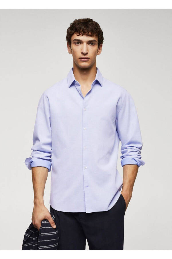 Slim Fit paxta ko'ylak - 1