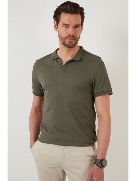 Slim Fit Paxta Polo Ko'ylak 5902141 - 3