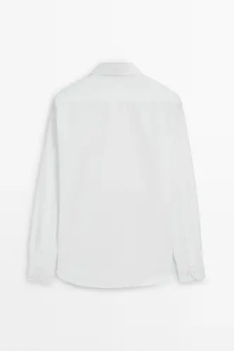 Slim fit paxta poplin ko'ylak - 6