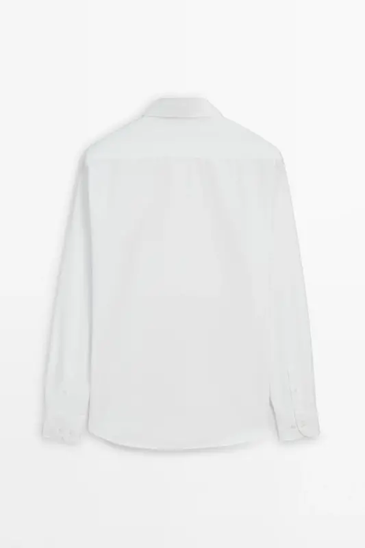Slim fit paxta poplin ko'ylak - 6