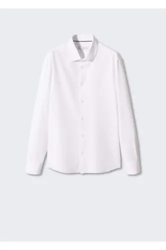 Slim Fit Paxtali Ko'ylak - Oq - 3