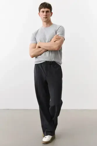 Slim Fit Pima Cotton T-Shirt - Heather Grey - H&M (1)