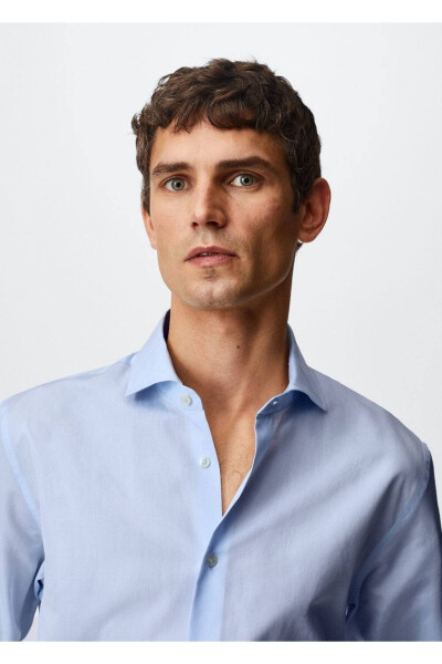 Slim Fit Pinstripe Suit Shirt - 6