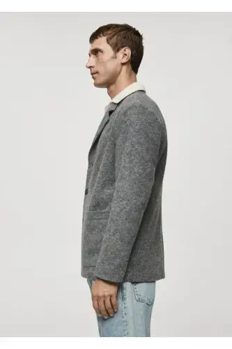 Slim fit pinstripe wool blazer jacket - MANGO MAN (1)