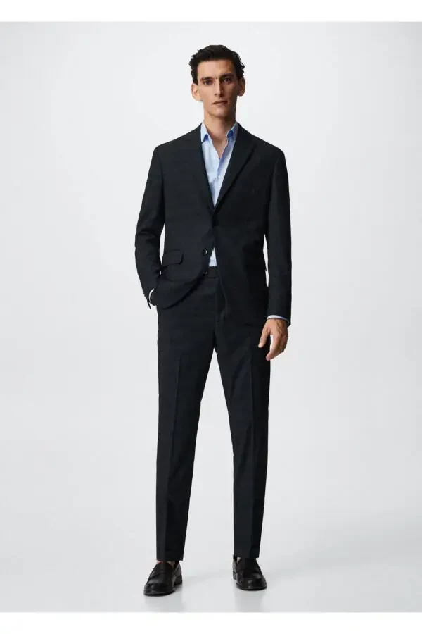 Slim Fit Plaid Blazer - 2