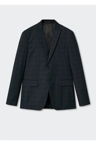 Slim Fit Plaid Blazer - 3