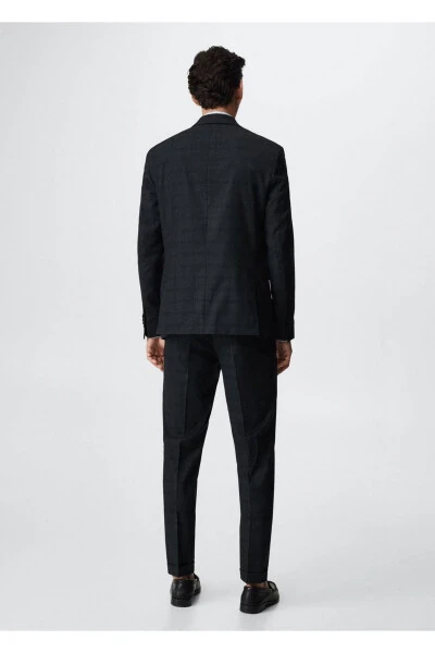 Slim Fit Plaid Blazer - 4