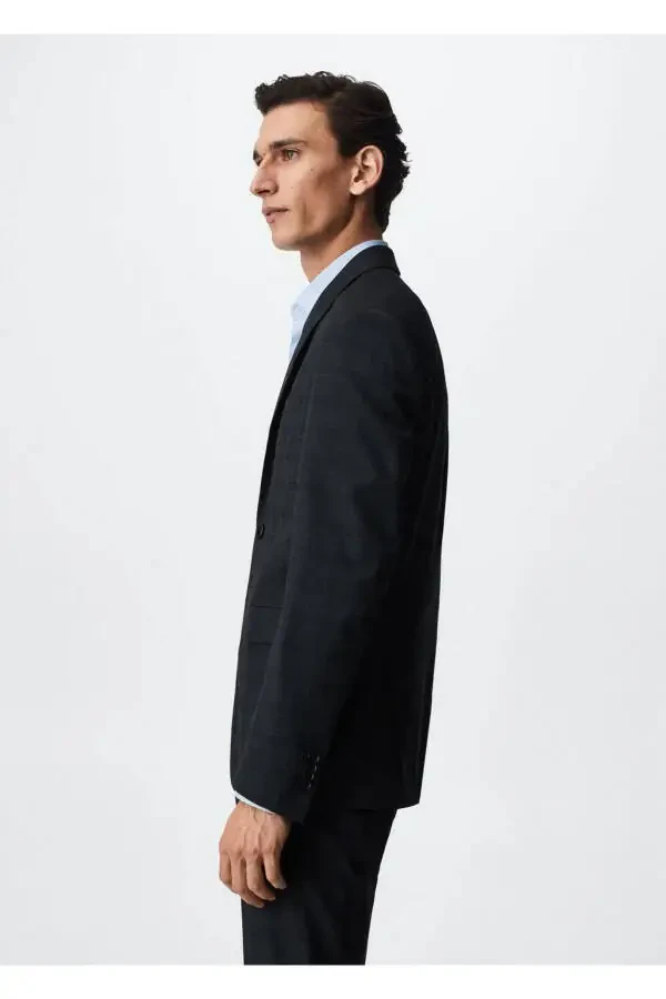 Slim Fit Plaid Blazer - 6