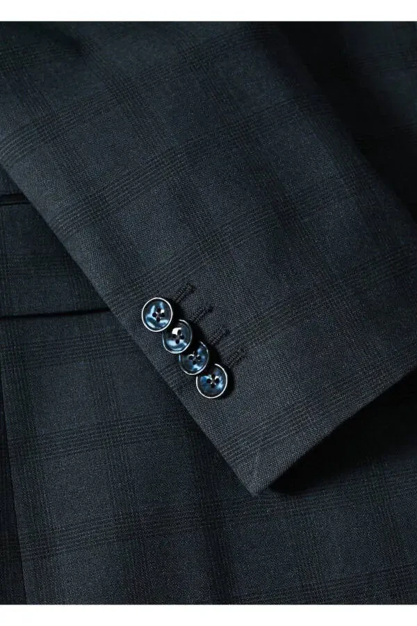 Slim Fit Plaid Blazer - 7