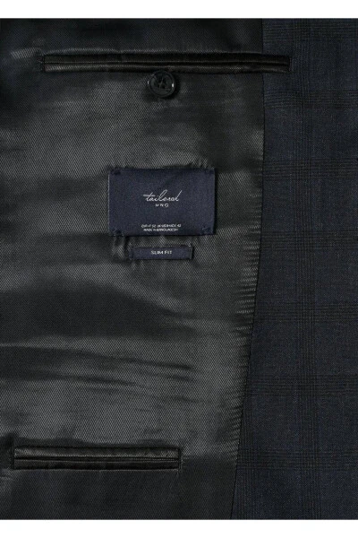 Slim Fit Plaid Blazer - 8