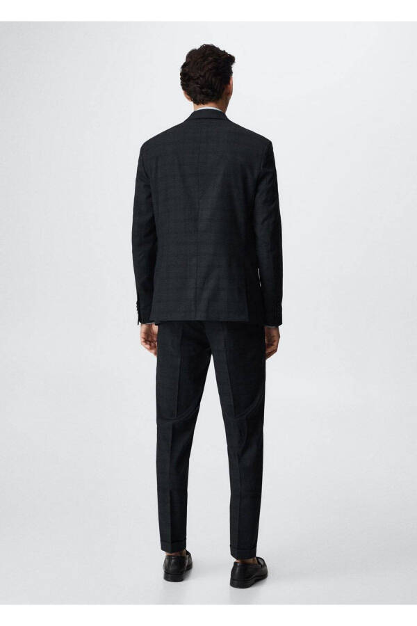 Slim Fit Plaid Blazer - 4