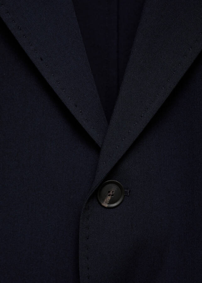 Slim fit, pocket blazer jacket - Navy. - 6