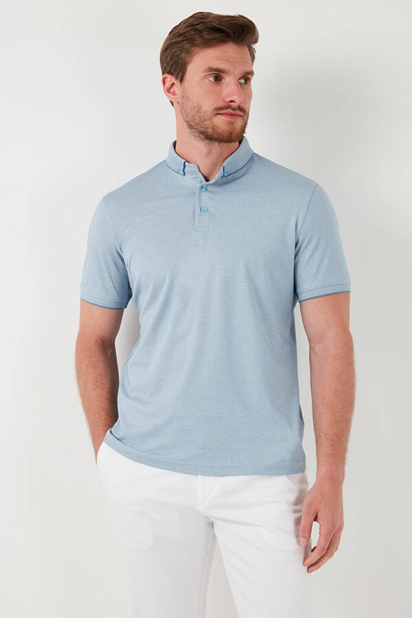 Slim Fit Polo Collar Short Sleeve Men's T-Shirt 646R1000 - 11