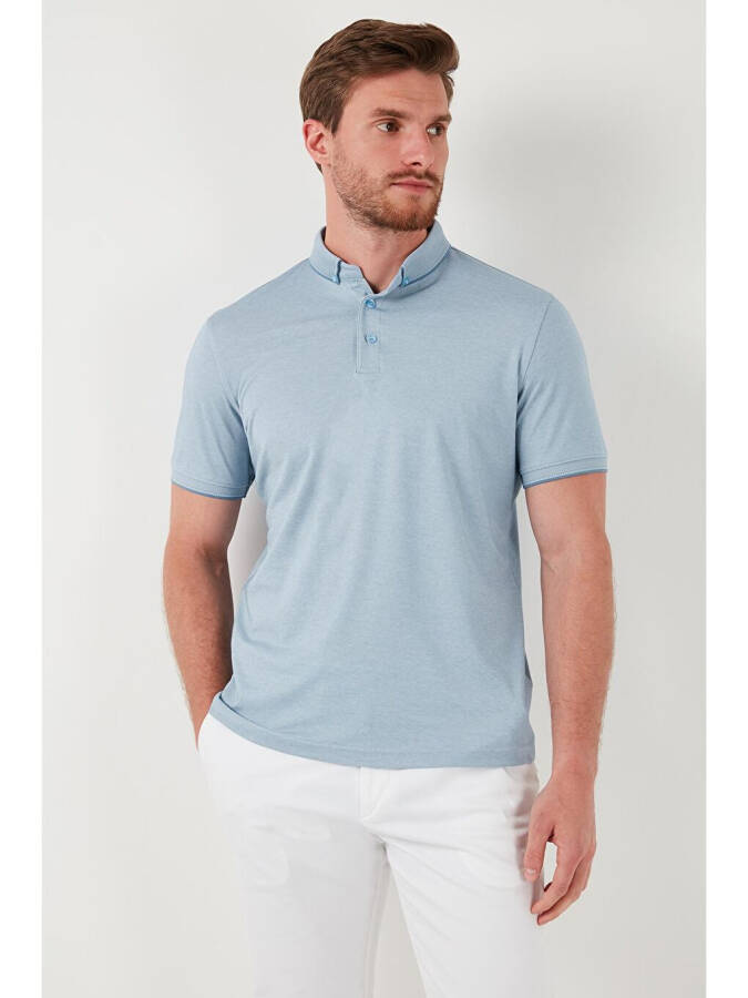 Slim Fit Polo Collar Short Sleeve Men's T-Shirt 646R1000 - 5