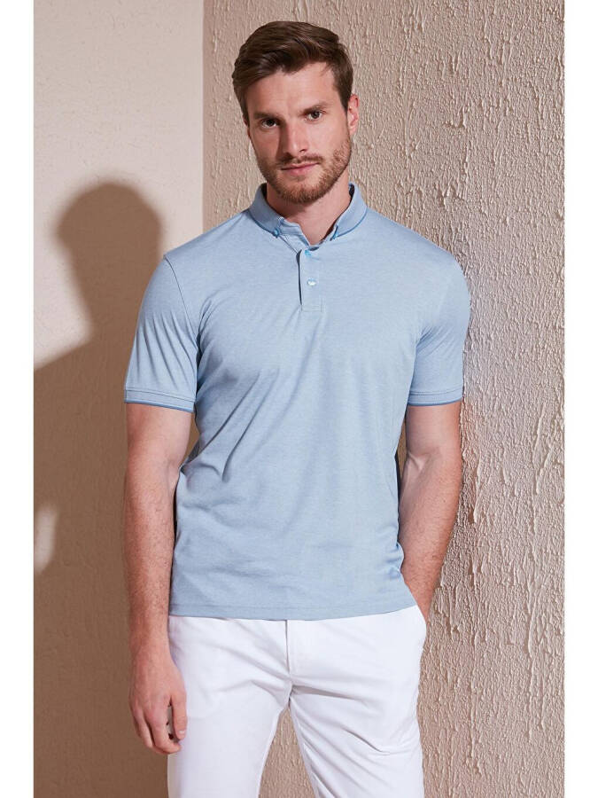 Slim Fit Polo Yaka Kısa Kollu Erkek Tişört 646R1000 - 1