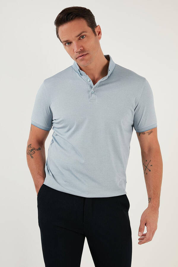 Slim Fit Polo Yaka Kısa Kollu Erkek Tişört 646R1000 - 16