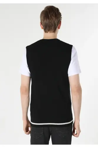 Slim Fit qora erkaklar triko ko'ylagi - COLIN'S (1)