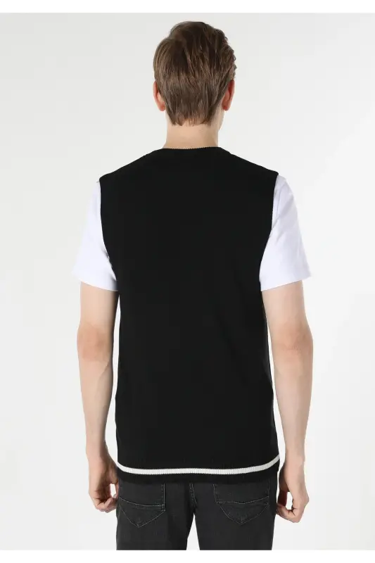 Slim Fit qora erkaklar triko ko'ylagi - 2