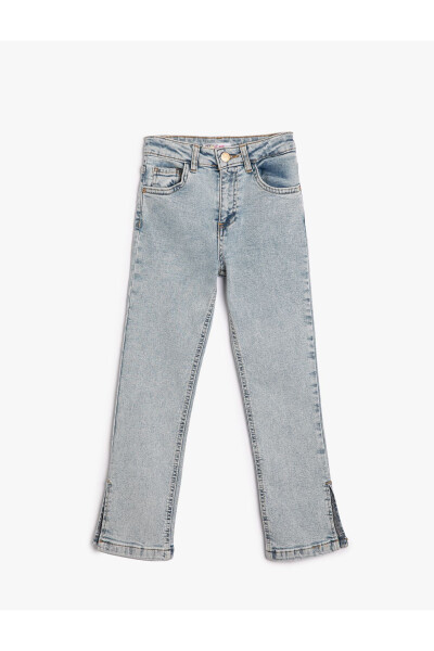 Slim fit, ripped detail, cotton denim jeans. - 4