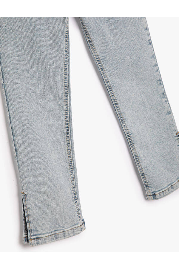 Slim fit, ripped detail, cotton denim jeans. - 6