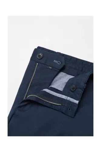 Slim fit serge chino trousers-Dark Navy - 6