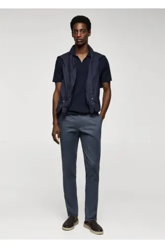Slim Fit Serge Chino Trousers - Indigo - MANGO MAN (1)