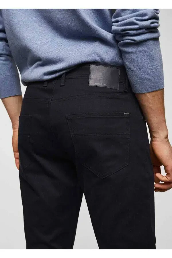 Slim fit serge cotton pants - 6