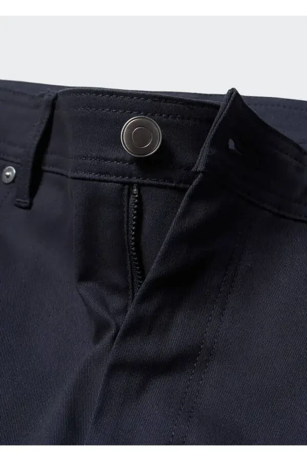 Slim fit serge cotton pants - 7