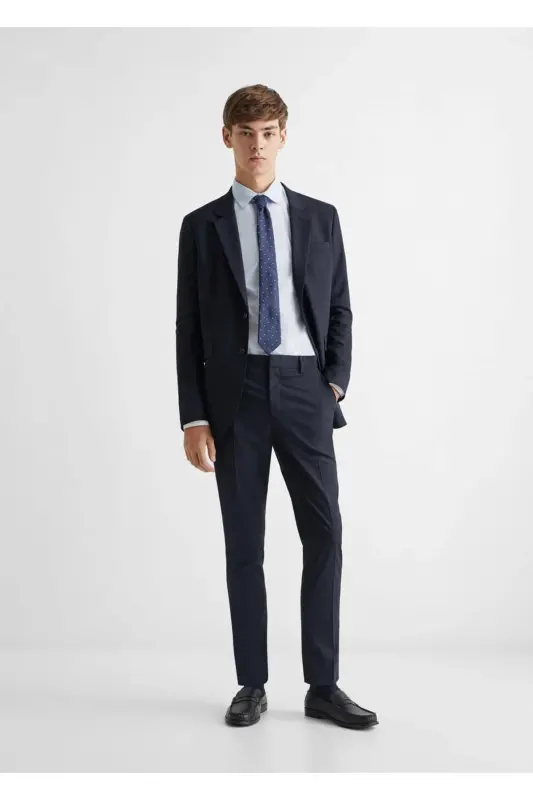 Slim fit shim kostyumi - To'q ko'k - 2