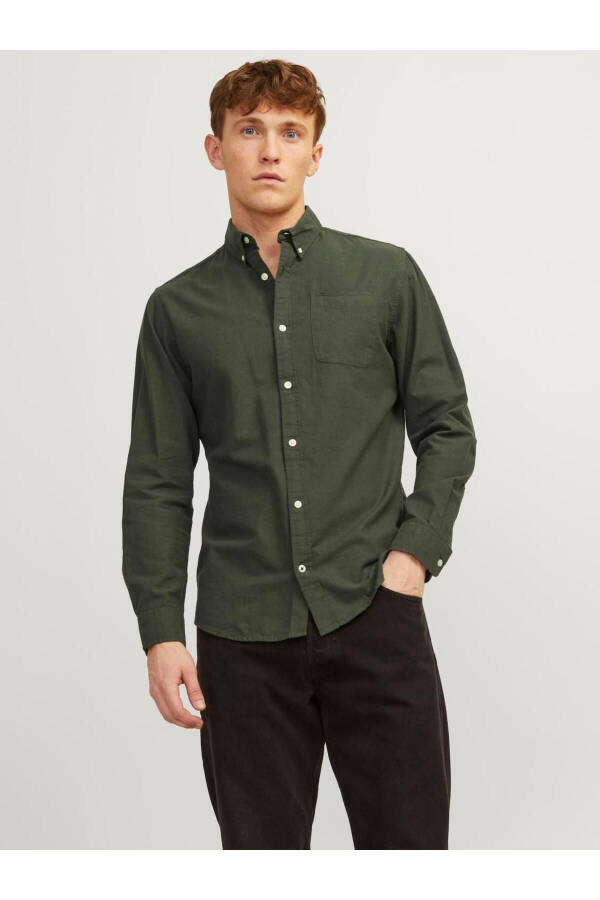Slim Fit Shirt 12182486 Jjeoxford Shırt L/s S21 Noos - 15
