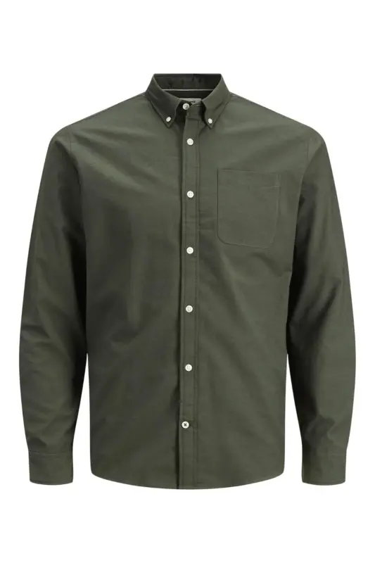 Slim Fit Shirt 12182486 Jjeoxford Shırt L/s S21 Noos - 1
