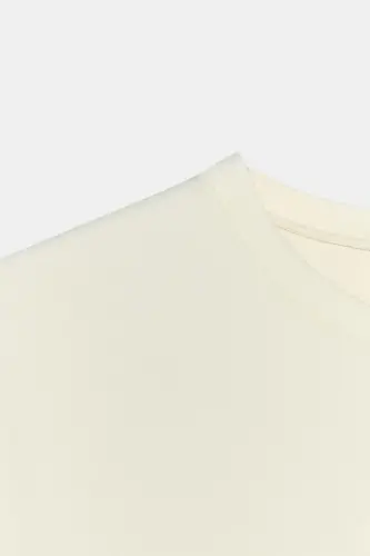 SLIM FIT SHORT SLEEVE T-SHIRT-Ecru - 6
