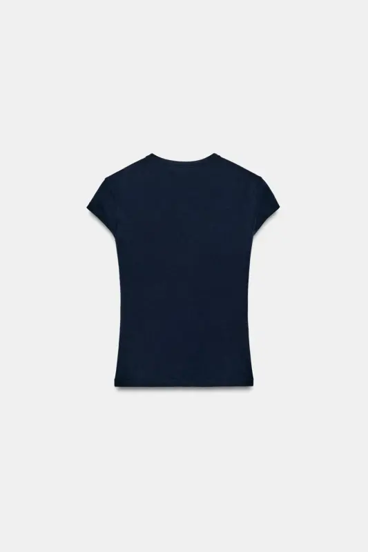 SLIM FIT SHORT SLEEVE T-SHIRT-NAVY BLUE - 8
