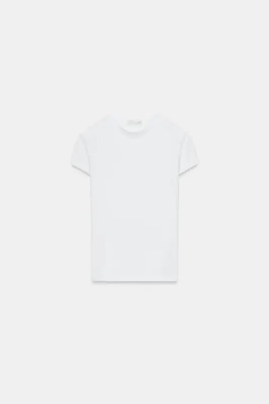 SLIM FIT SHORT SLEEVE T-SHIRT-White - 2