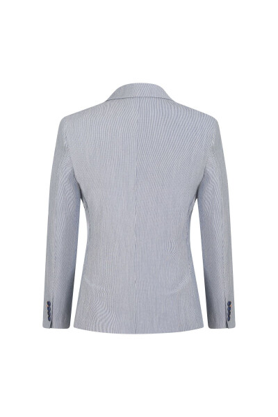 Slim Fit Single Blazer 7161-R6 Blue - 2