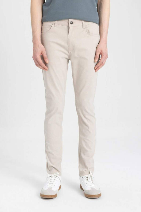 Slim Fit Skinny Chino Canvas Pants Sand - 8