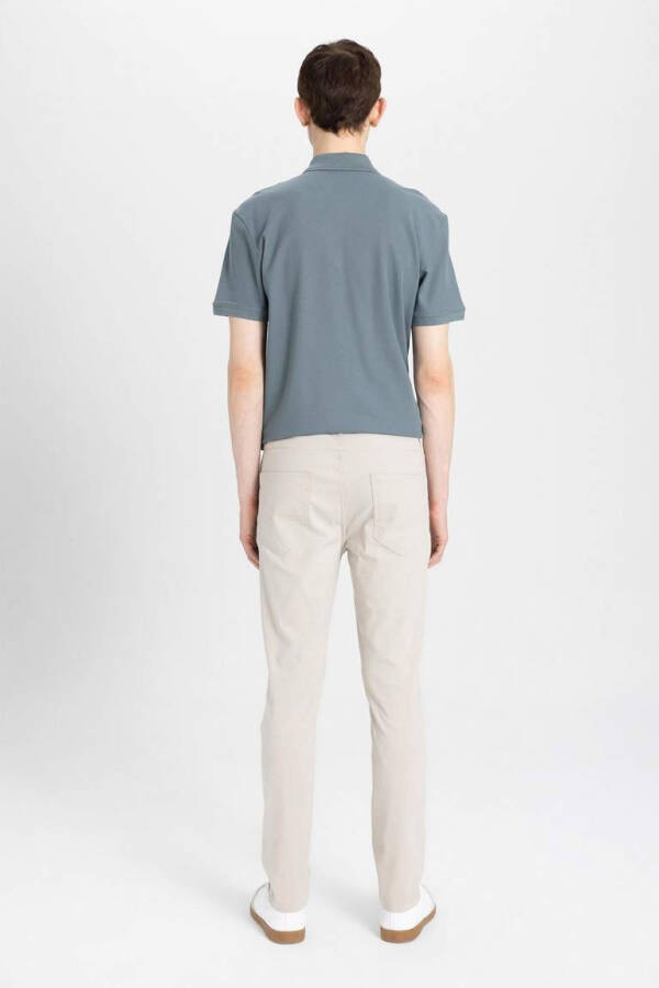 Slim Fit Skinny Chino Canvas Pants Sand - 10