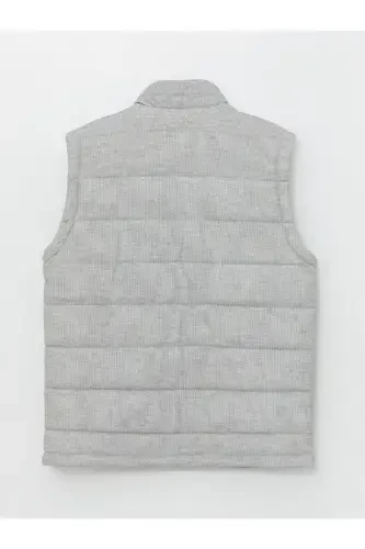 Slim fit, stand collar puffer vest for men - 3