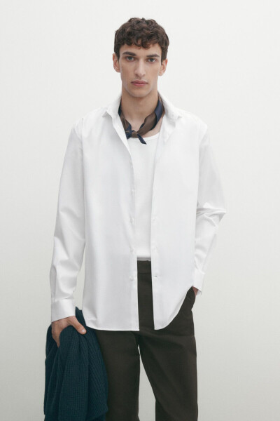 Slim Fit Stretch Cotton Shirt - 2