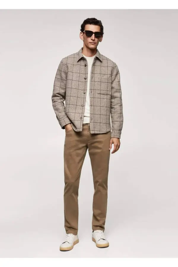 Slim Fit Stretch Cotton Trousers - 2