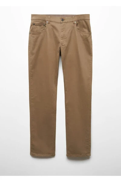 Slim Fit Stretch Cotton Trousers - 3
