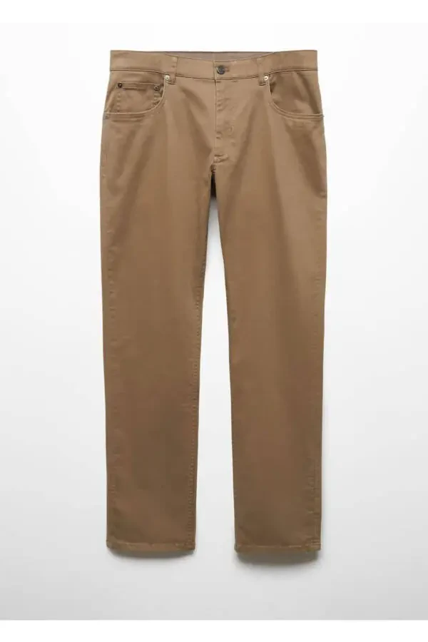 Slim Fit Stretch Cotton Trousers - 3