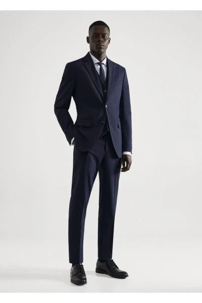 Slim Fit Stretch Fabric Dress Pants - 2