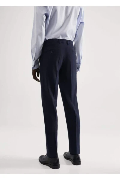 Slim Fit Stretch Fabric Dress Pants - 4