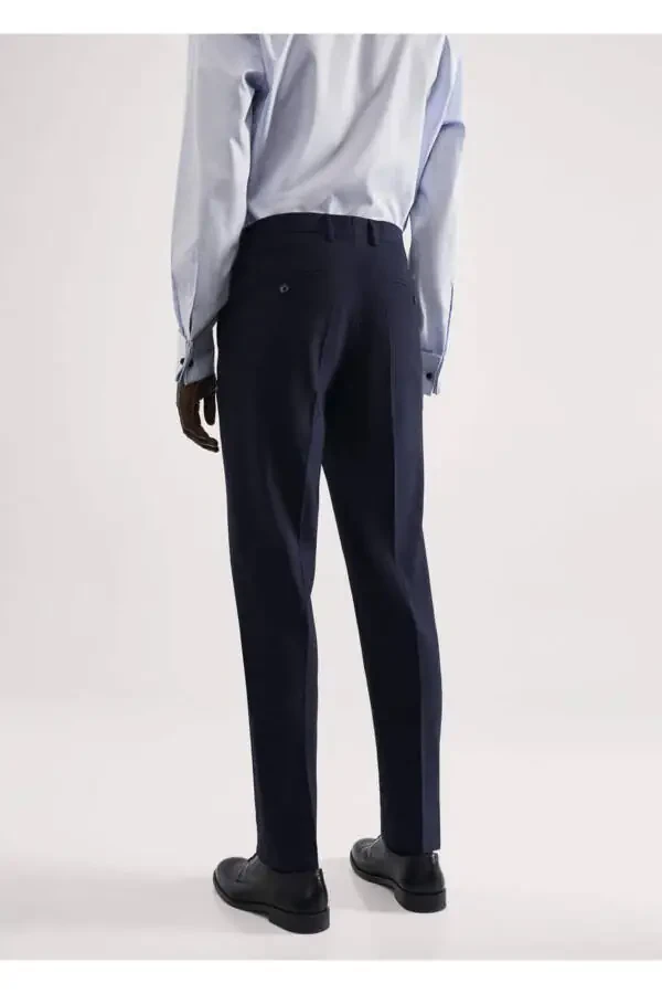 Slim Fit Stretch Fabric Dress Pants - 4