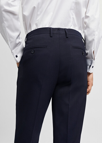 Slim fit stretch fabric trousers - 8