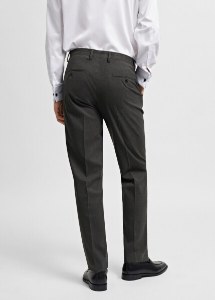 Slim fit stretch fabric trousers - 3